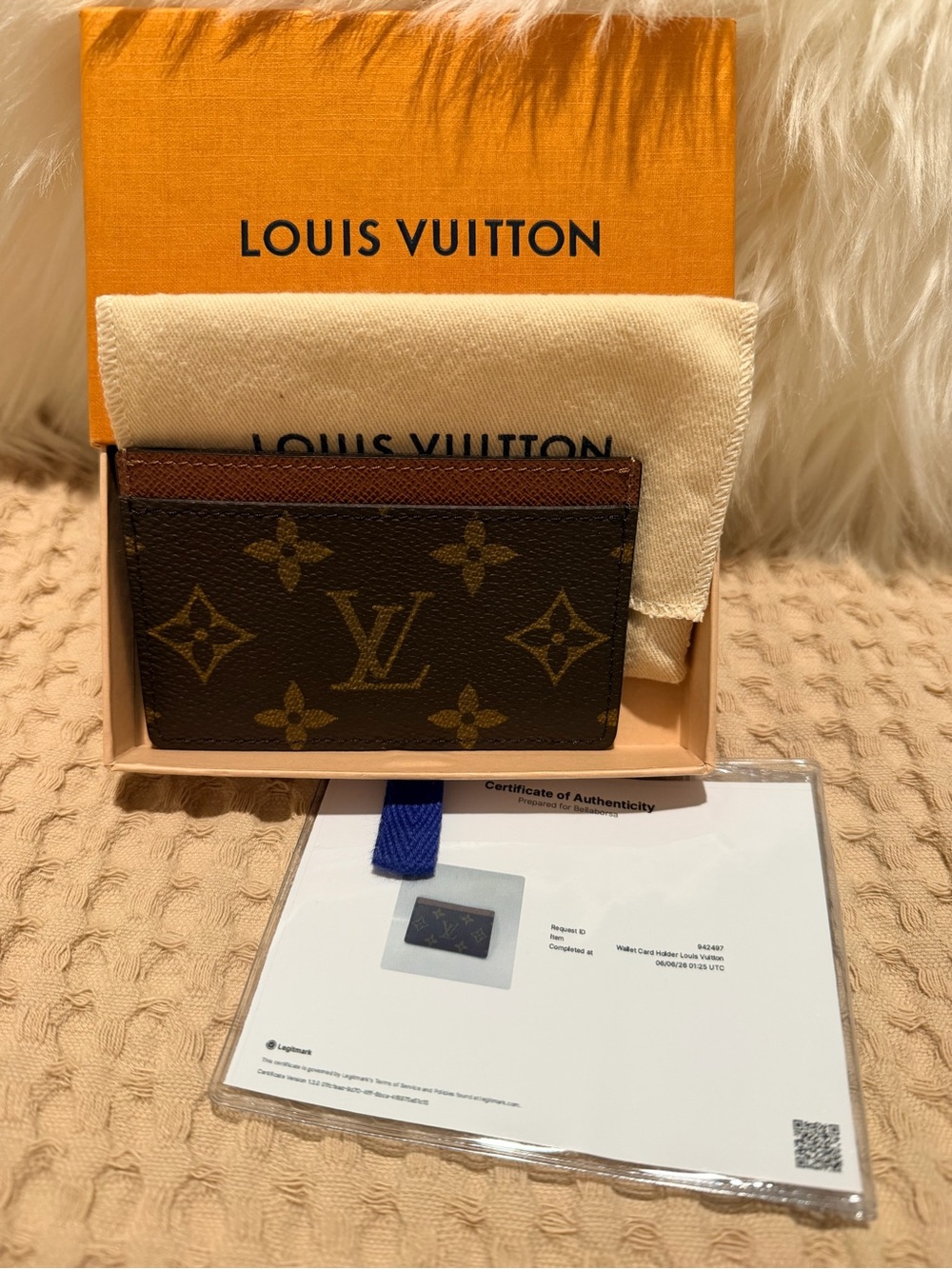 Louis Vuitton Monogram Card Holder in Brown